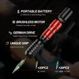 Solong Wireless Cartridge Rotary Tattoo Machine Pen Kit With 2 Battery SLE75KIT-1