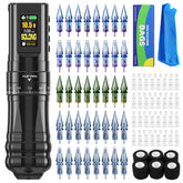 SOLONG Tattoo Machine Kit E96 7 Stroke Adjustable Wireless Tattoo Machine with 40PCS Cartridges