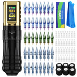 SOLONG Tattoo Machine Kit E96 7 Stroke Adjustable Wireless Tattoo Machine with 40PCS Cartridges