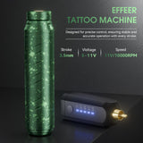 Tattoo Kit - 1600mAh Tattoo Machine Pen with 10 Cartridge Needles, Transfer Paper, and 60ml Transfer Gel for Beginners EF-TK-P753KITB-10