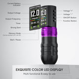 Tattoo Pen Kit, 2300mAh Wireless Tattoo Machine with 7 Adjustable Voltage & 2 Working Modes, 20 Needles & Transfer Paper, Professional Tattoo EF-TKE754A-4