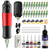 Cordless Tattoo Gun Kit, 1800mAh Rechargeable Battery & LED Display,Complete Tattoo Machine Supply for Beginners & Practice,SL-TKP202A-2