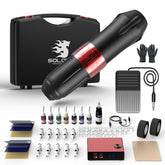 Solong Complete Pro Tattoo Gun Kit for Professional Tattoo Artist EK129A-1-US