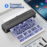 T106(P8011) Revolutionary Bluetooth Tattoo Stencil Printer (P8008 Generational Upgrading)