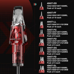 CNC Police Tattoo Needle Cartridges Mixed Tattoo Needles 40PCS BOX