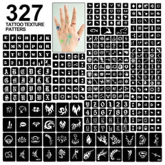 Glitter Tattoo for Kids with 48 Colors & 318pcs Glitter Tattoo Stencils