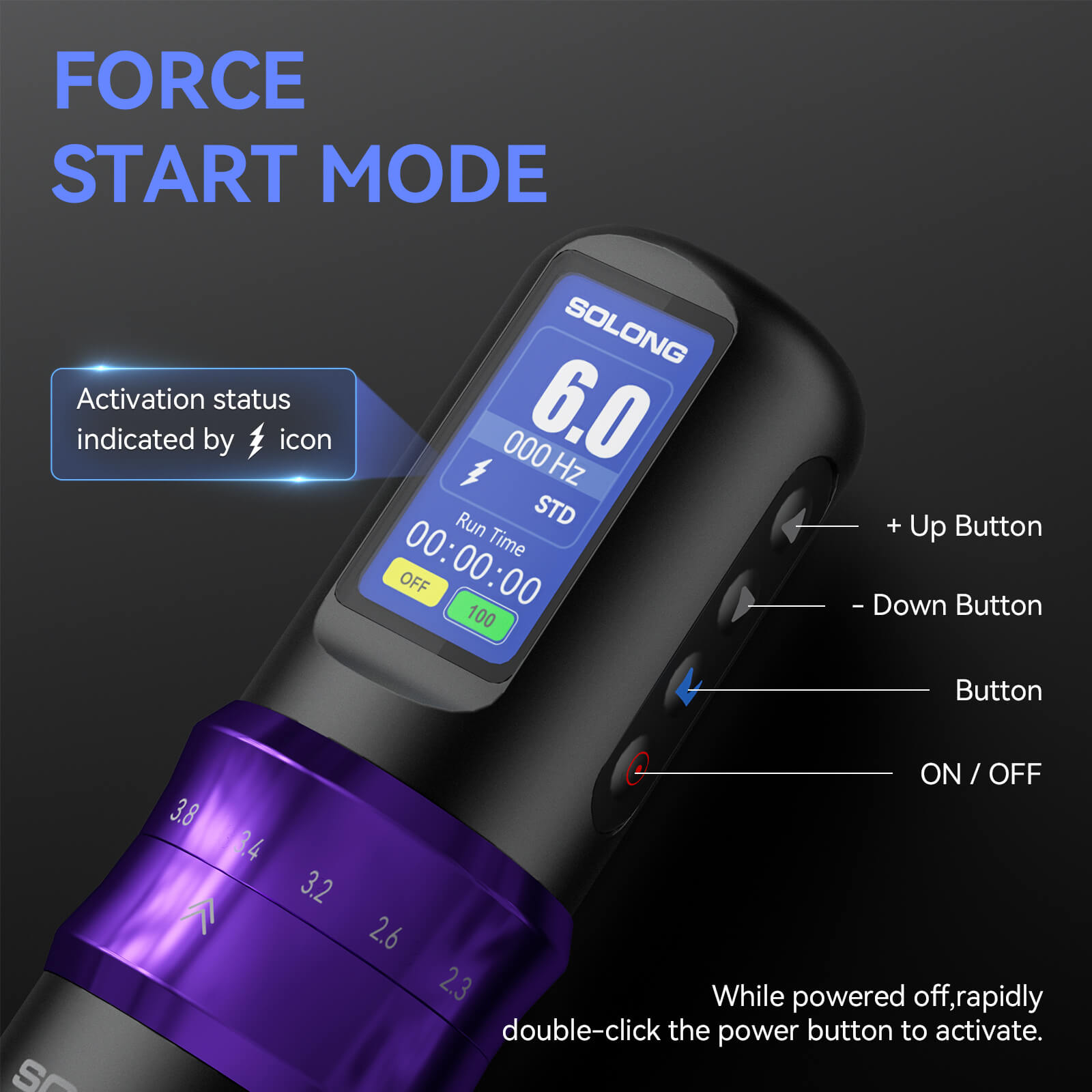 Solong E200 Wireless Tattoo Pen with 7 Stroke Lengths & 1600mAh Battery – Smooth, Quiet & Customizable Design