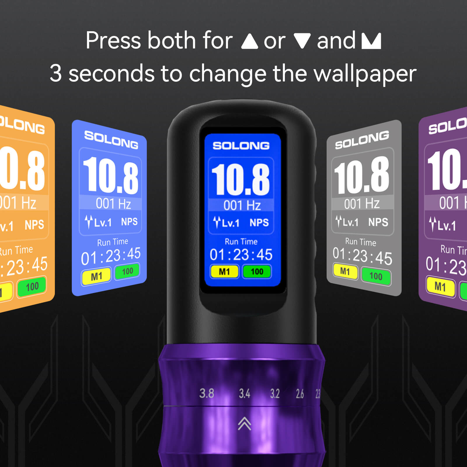 Solong E200 Wireless Tattoo Pen with 7 Stroke Lengths & 1600mAh Battery – Smooth, Quiet & Customizable Design