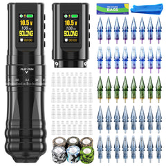 SOLONG Tattoo Machine Kit E96 7 Stroke Adjustable Wireless Tattoo Machine with 2 Batteries & 40PCS Cartridges