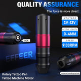 Professional Tattoo Kit - 1600mAh Wireless Pen Machine, 10 Cartridge Needles & Transfer Paper - Complete Starter Set for Beginners - EF-TKP752B-2