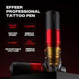 Tattoo Kit Tattoo Machine Kit with 2 Tattoo Batteries,20PCS Pro Tattoo Cartridge Needles,LED Digital Display Complete Tattoo Kit for Beginners and Artists EF-TKP752A-2