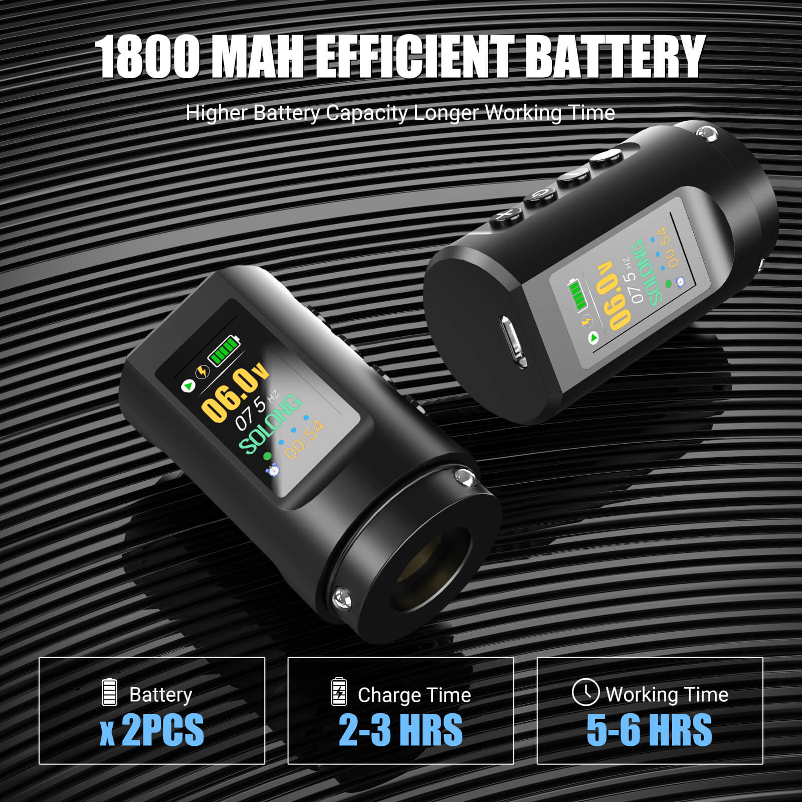 Tattoo Machine E96 Digital Display & 7 Stroke Adjustable