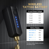 Tattoo Gun Kit,Solong Cordless Tattoo Gun with Dual Rechargeable Battery Tattoo Supply Set for Beginners & Practice SL-TKP203A-9