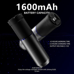Tattoo Gun Kit,Solong 1600mAh Power Wireless Tattoo Gun 2 Operating Modes with LED Display Tattoo Kit 20Pcs Assorted Tattoo Needles Tattoo Ink Travel Bag Complete Tattoo Supplies SLE72KIT-7
