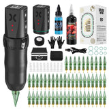 SOLONG E78 Wireless Tattoo Kit — 1600mAh Dual Battery, 50PCS Needles & 200ml Black Ink
