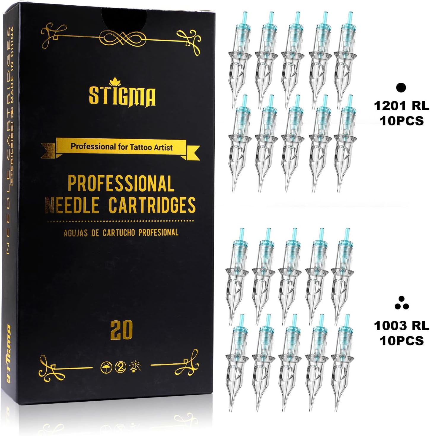 STIGMA Tattoo Machine Kit Q49 Tattoo Machines with 7 Color Inks & 20PCS Cartridges