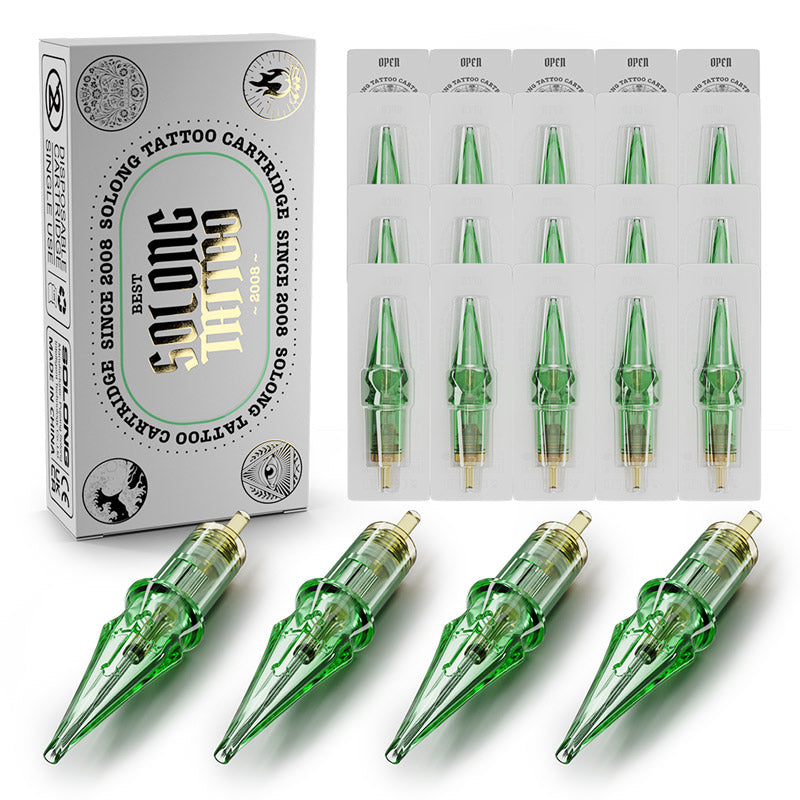 Solong VITALITY Tattoo Needle Cartridges EN01S Round Shader/ RS 20PCS/50PCS