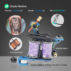 Solong Tattoo Traditional Pro Complete Tattoo Kit Liner & Shader Coil Tattoo Machines TK456