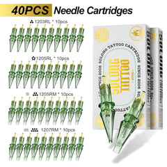 Tattoo Gun,Effeer Complete Wireless Tattoo Gun LED Screen Display Tattoo Kit with 40pcs Cartridge Needles Tattoo Ink Practice Skin Bandage for Beginners
