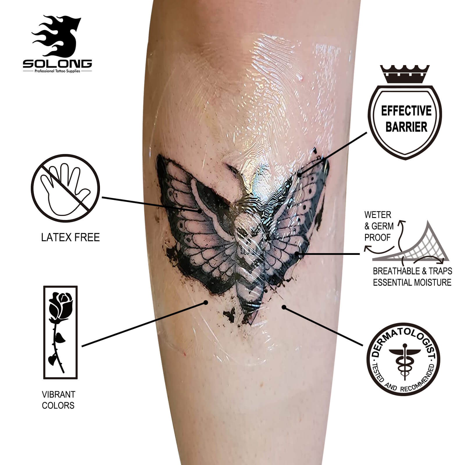 Solong Tattoo Aftercare Bandage Waterproof