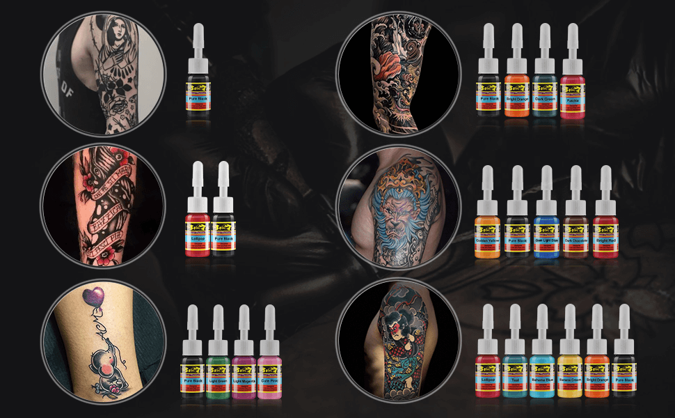 Tattoo Ink Color Set 28/54 PCS 5ml Solong