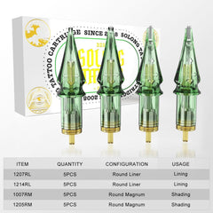 Tattoo Gun Kit Tattoo Machine 7 Strokes Length Kit with 2 * 1600mAh Batteries，20PCS Pro Tattoo Cartridge Needles, Complete Tattoo Set Black EF-TKE751A-1