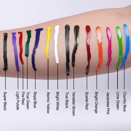 Zestaw 14 kolorowych tuszy do tatuażu HAWINK® 1/2 OZ