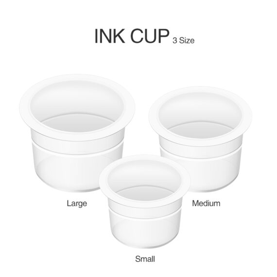 Plastové kelímky na tetovací inkoust bílé barvy 1000ks