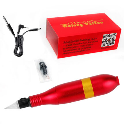 Solong Bullet-Motor Tattoo Pen &amp; червено, синьо и лилаво тяло EM110