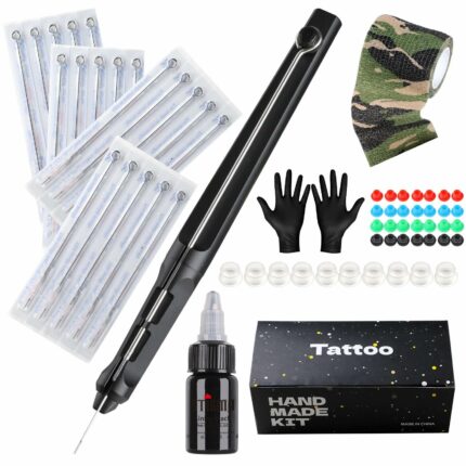 Kit de caneta de carimbo de mão Solong com caneta de tatuagem manual GK801TN01-2