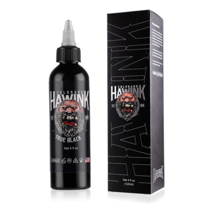 HAWINK Professionelle Tätowierfarbe 4oz (120 ml) Super Black/True Black