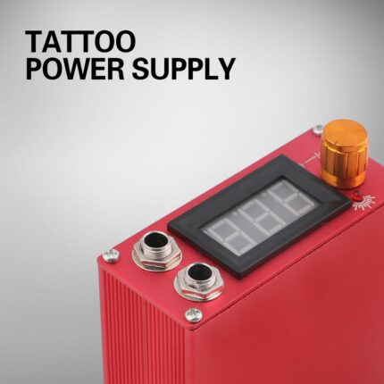 Solong Tattoo® Aluminium Digital LCD Tattoo Strömförsörjning Röd Färg