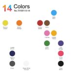مجموعة حبر الوشم سولونج 14 لونًا كاملاً 1/6 أونصة (5 مل)