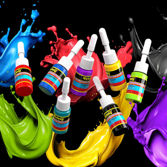 Set di inchiostri per tatuaggi Solong 54 colori completi 1/6 oz (5 ml) TI1001-5-54