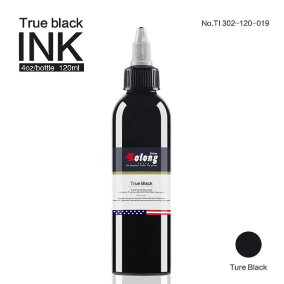 Solong Tattoo Ink True Black 4 untsi (120 ml)