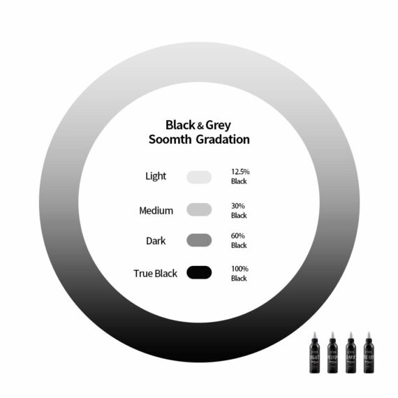 Stigma Black Color Scale tätoveeringutint 4 untsi True Black