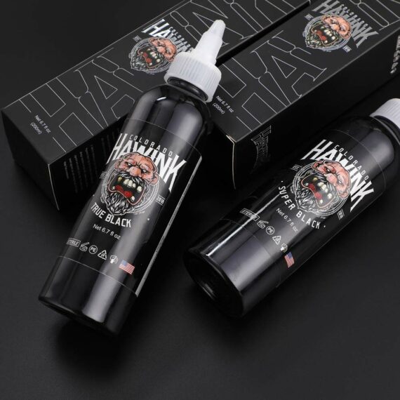 حبر الوشم الأسود الفائق HAWINK®، 6.7 أونصة (200 مل)