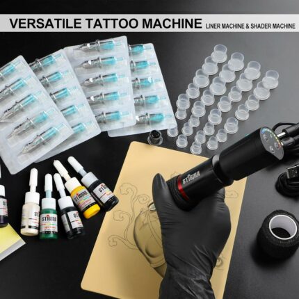 Безжичен комплект за татуиране с пистолет за татуировки