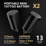 STIGMA Wireless/Wired Tattoo Gun Tattoo Pen Kit & 2 Tattoo Batteries