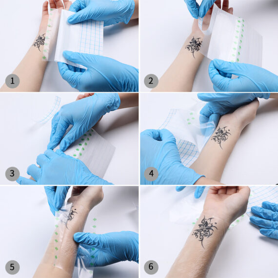Film protecteur transparent Suprasorb F - après Tattoo