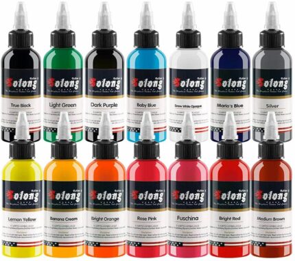 Solong Professional Tattoo Ink Set 21 Complete Colors