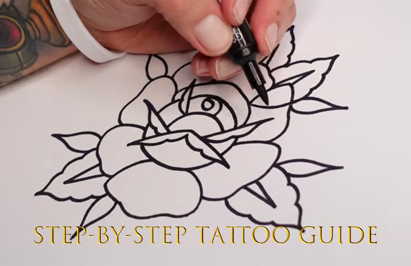 tattoo guide tattoo rose step by step