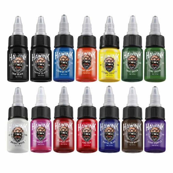 Radiant Color Tattoo Ink 1/2 1oz Red Blue Black White Green Purple Brown  Colors