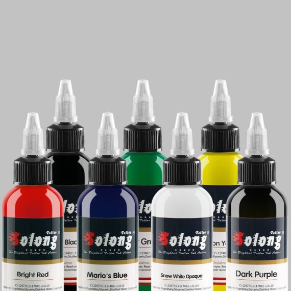 Solong Professional Tattoo Ink Set 21 Complete Colors