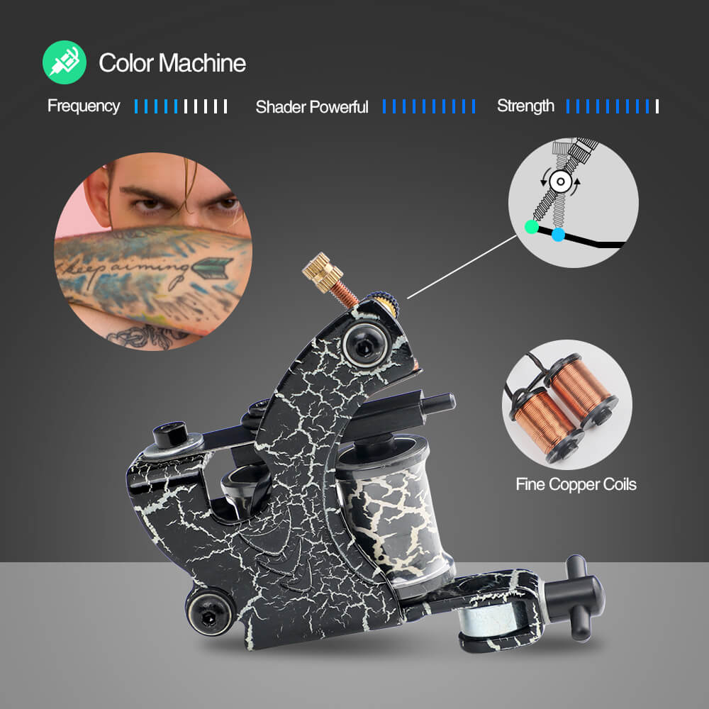 Solong Tattoo® مجموعة الوشم الكاملة 4 Pro Coil Machine Guns TK456